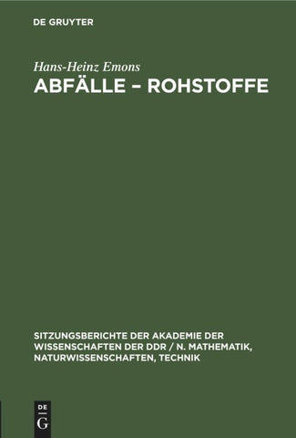 Abfälle – Rohstoffe