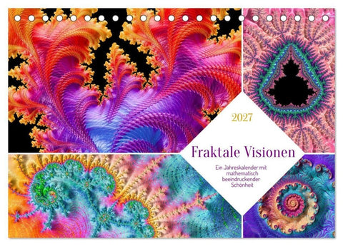 Fraktale Visionen (Tischkalender 2027 DIN A5 quer), CALVENDO Monatskalender