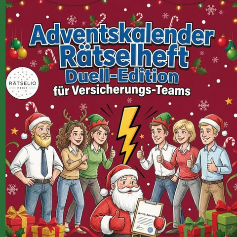 Adventskalender-Rätselheft Duell-Edition für Versicherungs-Teams