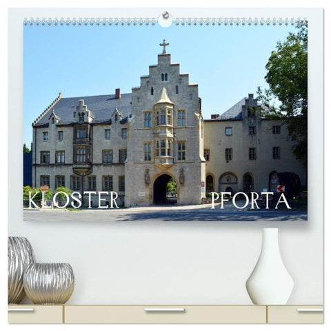 KLOSTER PFORTA (hochwertiger Premium Wandkalender 2026 DIN A2 quer), Kunstdruck in Hochglanz