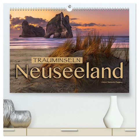Trauminseln Neuseeland (hochwertiger Premium Wandkalender 2027 DIN A2 quer), Kunstdruck in Hochglanz