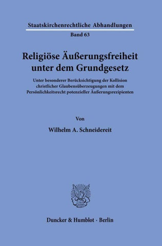 Religiöse Äußerungsfreiheit unter dem Grundgesetz
