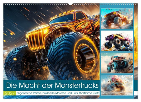 Die Macht der Monstertrucks (Wandkalender 2027 DIN A2 quer), CALVENDO Monatskalender