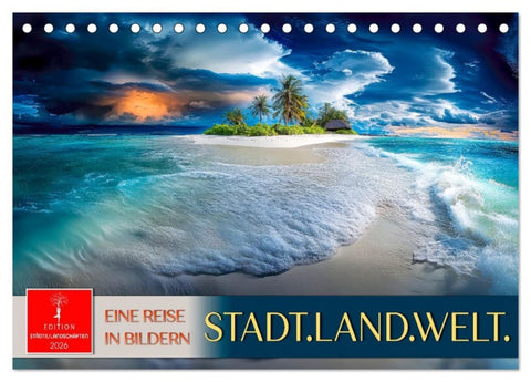 Stadt.Land.Welt. - eine Reise in Bildern (Tischkalender 2026 DIN A5 quer), CALVENDO Monatskalender