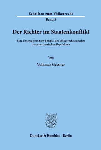 Der Richter im Staatenkonflikt.