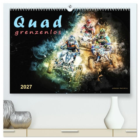 Quad grenzenlos (hochwertiger Premium Wandkalender 2027 DIN A2 quer), Kunstdruck in Hochglanz