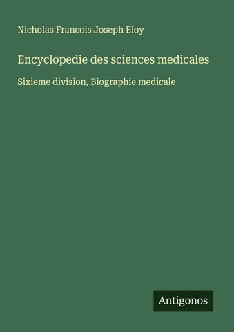 Encyclopedie des sciences medicales