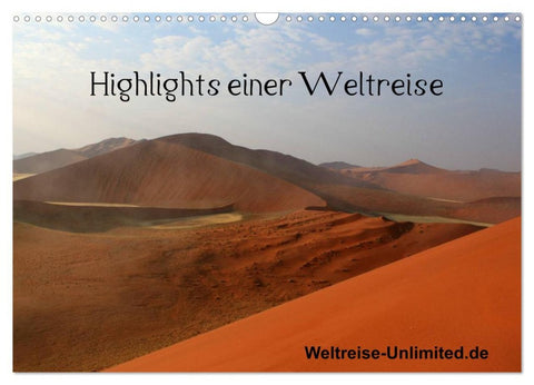 Highlights einer Weltreise (Wandkalender 2026 DIN A3 quer), CALVENDO Monatskalender