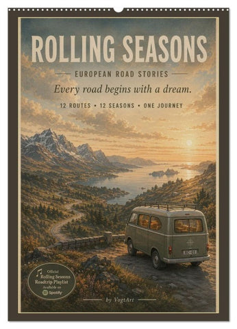 ROLLING SEASONS (Wandkalender 2027 DIN A2 hoch), CALVENDO Monatskalender