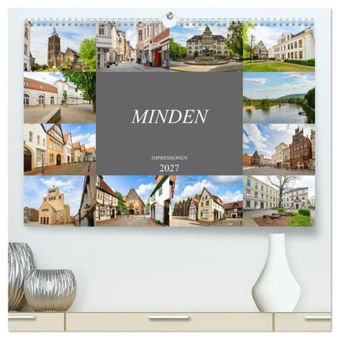 Minden Impressionen (hochwertiger Premium Wandkalender 2027 DIN A2 quer), Kunstdruck in Hochglanz