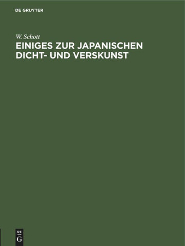 Einiges zur japanischen Dicht- und Verskunst