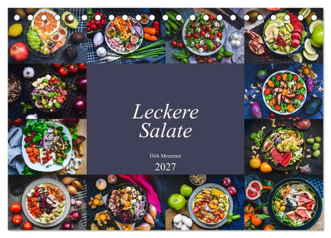 Leckere Salate (Tischkalender 2027 DIN A5 quer), CALVENDO Monatskalender