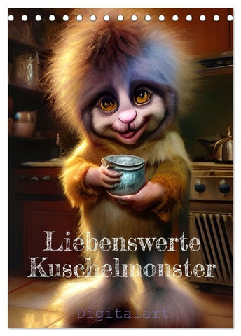 Liebenswerte Kuschelmonster - Digitalart (Tischkalender 2027 DIN A5 hoch), CALVENDO Monatskalender