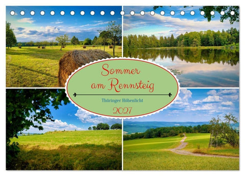 Sommer am Rennsteig (Tischkalender 2027 DIN A5 quer), CALVENDO Monatskalender