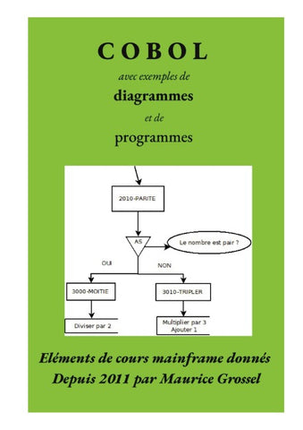 Cobol, avec exemples de diagrammes et de programmes