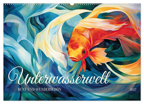 Unterwasserwelt, bunt und wunderschön (Wandkalender 2027 DIN A2 quer), CALVENDO Monatskalender