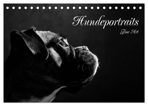 Hundeportraits Fine Art (Tischkalender 2027 DIN A5 quer), CALVENDO Monatskalender