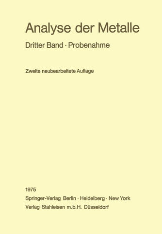 Analyse der Metalle