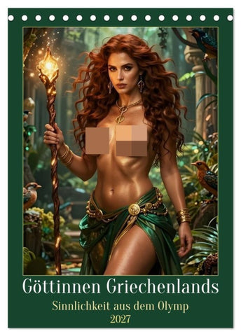 Göttinnen Griechenlands (Tischkalender 2027 DIN A5 hoch), CALVENDO Monatskalender