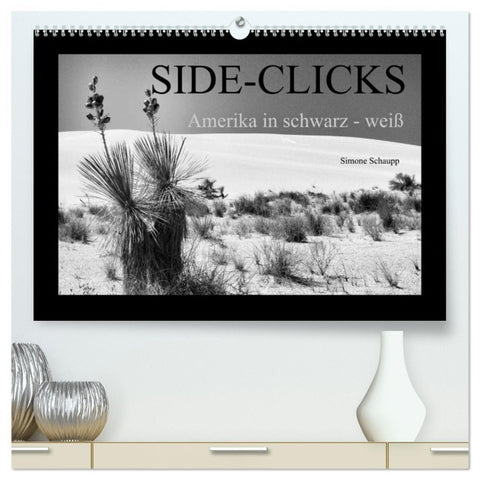 Side-Clicks Amerika in schwarz-weiß (hochwertiger Premium Wandkalender 2026 DIN A2 quer), Kunstdruck in Hochglanz