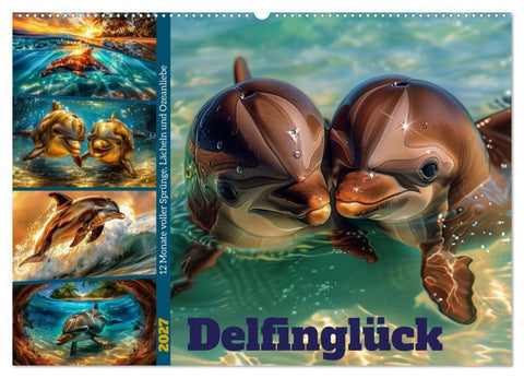 Delfinglück (Wandkalender 2027 DIN A2 quer), CALVENDO Monatskalender