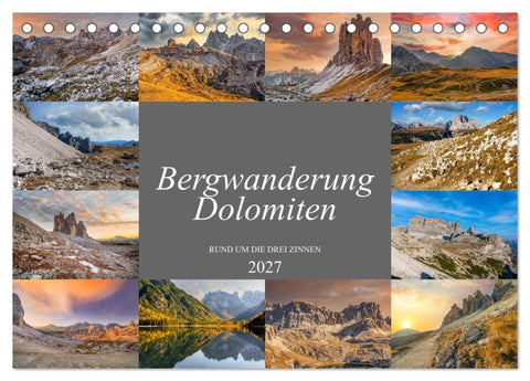 Bergwanderung Dolomiten rund um die Drei Zinnen (Tischkalender 2027 DIN A5 quer), CALVENDO Monatskalender