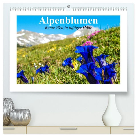 Alpenblumen. Bunte Welt in luftiger Höhe (hochwertiger Premium Wandkalender 2026 DIN A2 quer), Kunstdruck in Hochglanz