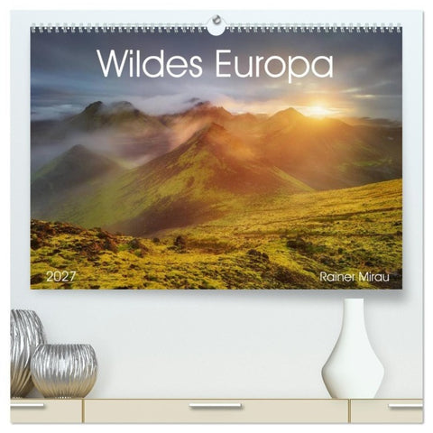 Wildes Europa 2027 (hochwertiger Premium Wandkalender 2027 DIN A2 quer), Kunstdruck in Hochglanz