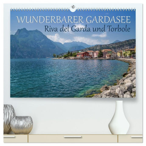 WUNDERBARER GARDASEE Riva del Garda und Torbole (hochwertiger Premium Wandkalender 2026 DIN A2 quer), Kunstdruck in Hochglanz