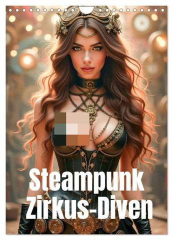 Steampunk Zirkus-Diven (Wandkalender 2026 DIN A4 hoch), CALVENDO Monatskalender