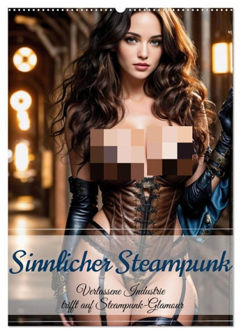 Sinnlicher Steampunk (Wandkalender 2027 DIN A2 hoch), CALVENDO Monatskalender