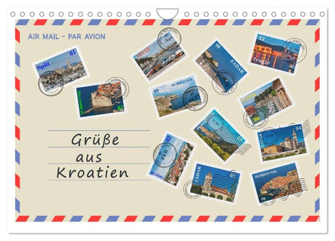 Grüße aus Kroatien (Wandkalender 2026 DIN A4 quer), CALVENDO Monatskalender