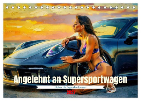 Angelehnt an Supersportwagen (Tischkalender 2027 DIN A5 quer), CALVENDO Monatskalender