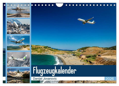 Flugzeugkalender 2026 (Wandkalender 2026 DIN A4 quer), CALVENDO Monatskalender