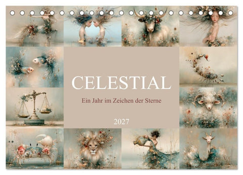 CELESTIAL - Ein Jahr im Zeichen der Sterne (Tischkalender 2027 DIN A5 quer), CALVENDO Monatskalender