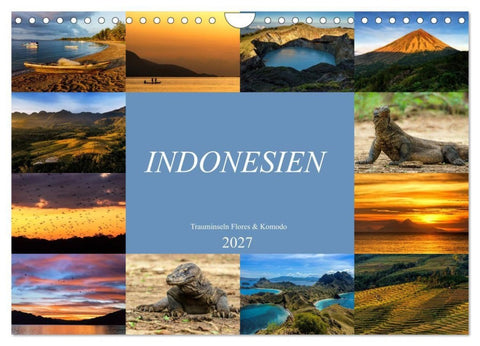 Indonesien - Inselparadies Flores & Komodo (Wandkalender 2027 DIN A4 quer), CALVENDO Monatskalender