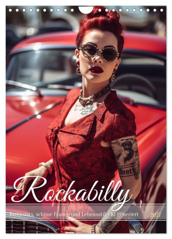 Rockabilly (Wandkalender 2027 DIN A4 hoch), CALVENDO Monatskalender