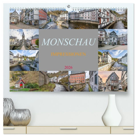 Monschau Impressionen (hochwertiger Premium Wandkalender 2026 DIN A2 quer), Kunstdruck in Hochglanz