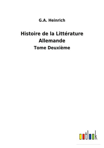 Histoire de la Littérature Allemande