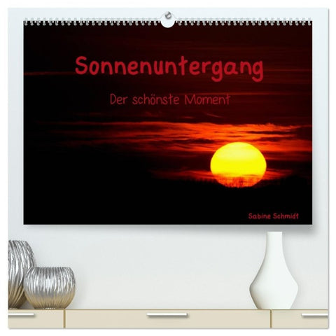 Sonnenuntergang (hochwertiger Premium Wandkalender 2027 DIN A2 quer), Kunstdruck in Hochglanz