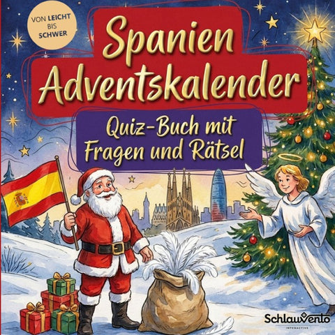 Spanien-Adventskalender: Quiz-Buch mit Fragen und Rätsel