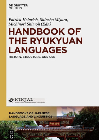Handbook of the Ryukyuan Languages