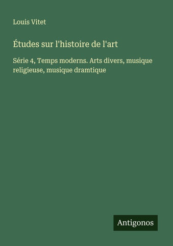Études sur l'histoire de l'art