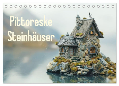 Pittoreske Steinhäuser (Tischkalender 2027 DIN A5 quer), CALVENDO Monatskalender