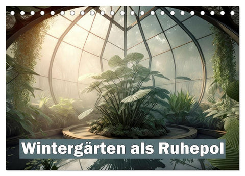 Wintergärten als Ruhepol (Tischkalender 2026 DIN A5 quer), CALVENDO Monatskalender