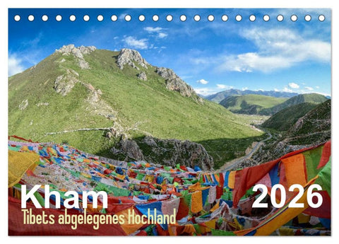 Kham - Tibets abgelegenes Hochland (Tischkalender 2026 DIN A5 quer), CALVENDO Monatskalender