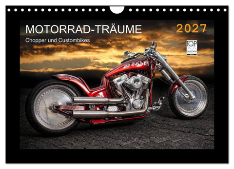 Motorrad-Träume – Chopper und Custombikes (Wandkalender 2027 DIN A4 quer), CALVENDO Monatskalender
