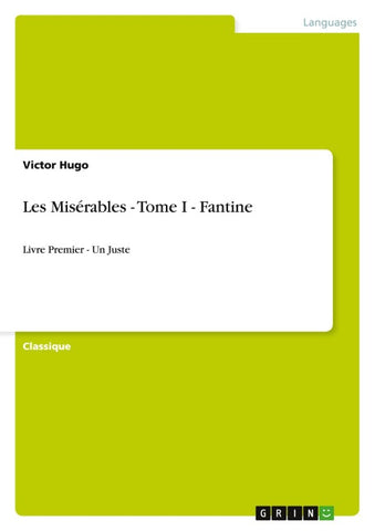 Les Misérables - Tome I - Fantine