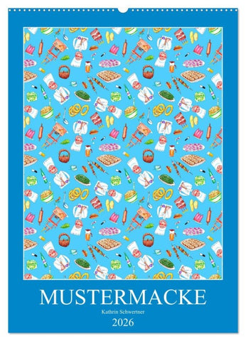 MUSTERMACKE (Wandkalender 2026 DIN A2 hoch), CALVENDO Monatskalender