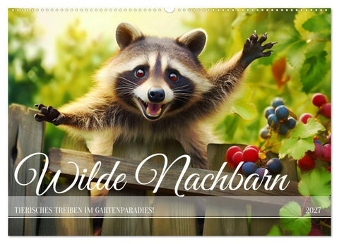 Wilde Nachbarn - Tierisches Treiben im Gartenparadies! (Wandkalender 2027 DIN A2 quer), CALVENDO Monatskalender